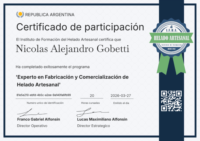 Certificado IFHA
