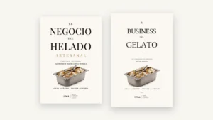 Las ediciones en español y en italiano del libro de IFHA, «El negocio del helado artesanal» e «Il Business del Gelato»